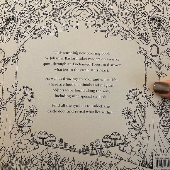 Enchanted Forest Adult Coloring Book by Johanna Basford - Picture 5 of 6
